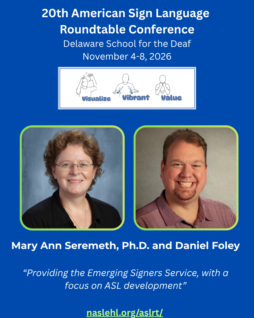 Mary Ann Seremeth, Ph.D. and Daniel Foley | 20th ASLRT Conference